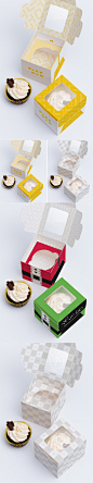 蛋糕包装设计样机 One Cupcake Box Mockup 01_样机_乐分享素材网_psd素材_平面素材_png素材_免费素材_素材共享平台