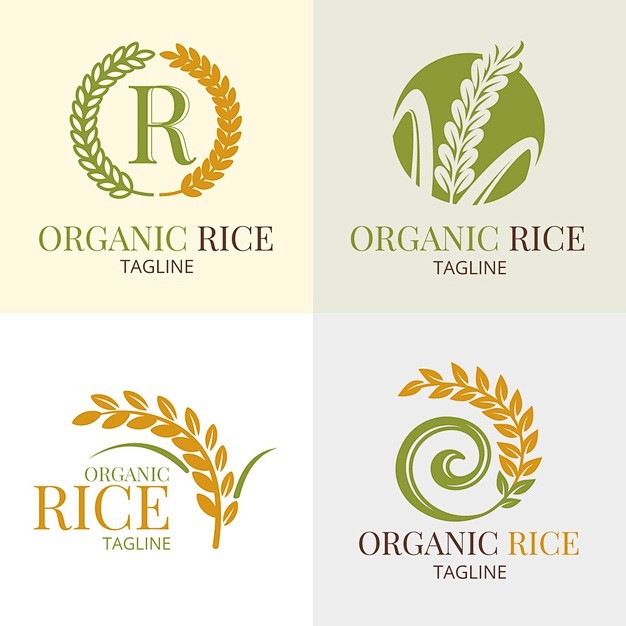 水稻logo标志矢量图素材
