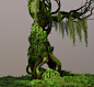 Old Growth Tree Tutorial Renders!, Tyler Smith : Some renders of the final result of my new tutorial series on making old growth moss covered tree assets for games.  I go through the entire creation process of making old growth trees and foliage using Zbr