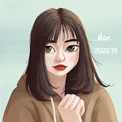 美式风格 人物插画 女孩 小姐姐