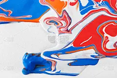 液体大理石丙烯酸涂料背景。流体绘画抽象纹理