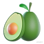 Avocado - @到位啦UI素材 3D水果高精度模型