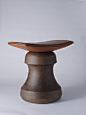 Christophe Delcourt-Fou Stool Launching for NYC x Design in May 2015  The bases are made of French walnut and the seat is leather.: 