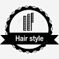 发型徽章与梳理图标 免费下载 页面网页 平面电商 创意素材