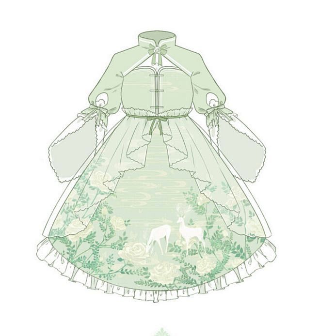 服装设计动漫哥特萝莉lolita古风