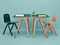 Hay Copenhague Desk : The Copenhague Desk is a stylish and contemporary desk designed by Ronan and Erwan Bouroullec for Hay. It is part of a collection of furniture which has been designed for the University of Copenhagen.
