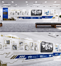 创意大气现代公司企业形象墙照片墙长廊展厅文化墙设计AI模板素材下载