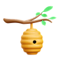 蜜蜂 3D 图标