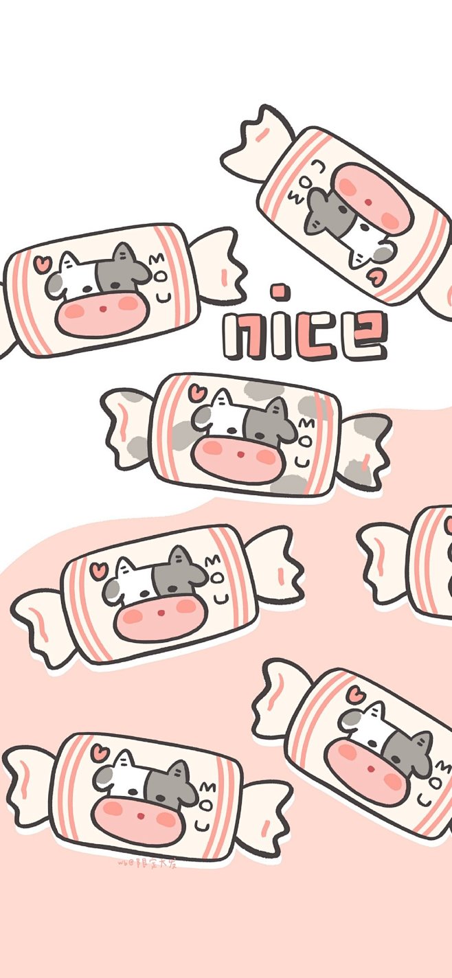 卡通 手机壁纸 奶牛 cr:限定大发
