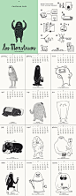 Los Monstruos / Calendar 2013 & Zine. €9.00, via Etsy.: 