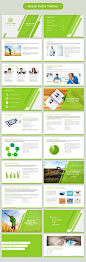  公司简介企业介绍PPT模板国外简约扁平化PPT模板corporate profile powerpoint template green