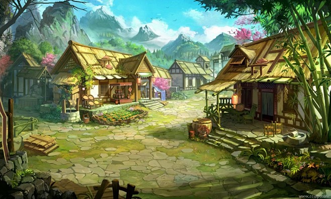 【横版素材】高清游戏 Q版场景 唯美场景...