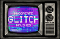 复古老电视故障艺术信号错位像素扫描线笔刷素材 Procreate Glitch brushes