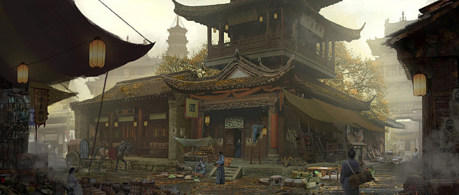 Market, Gu Jing
中国风古...