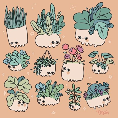 蓉儿Angla采集到插画-植物