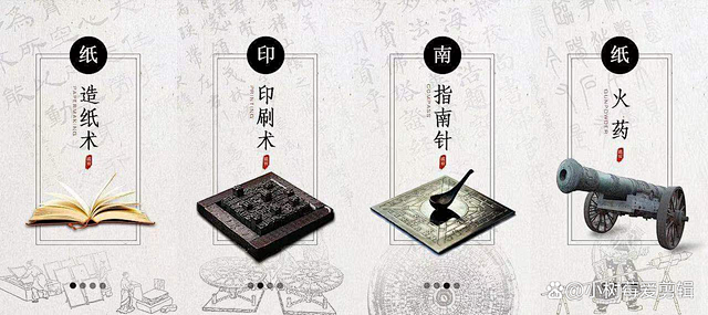 中国古代四大发明-造纸术、印刷术、指南针...