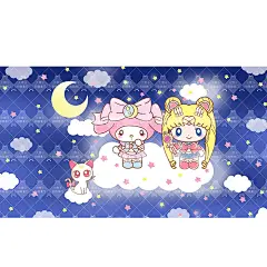 湛蓝太空~水冰月melody壁纸（3张）美乐蒂手机壁纸双子星源文件-淘宝网