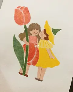 彩铅手绘｜我有悄悄话要说～