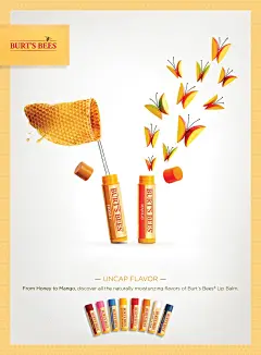 国外润唇膏可爱平面广告Burts Bees小蜜蜂