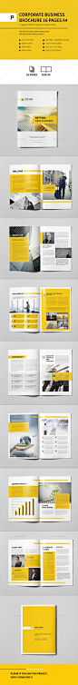 Corporate Business Brochure 16 pages A4 Template #design Download: http://graphicriver.net/item/corporate-business-brochure-16-pages-a4/12391048?ref=ksioks: 