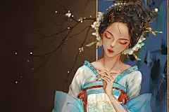 唐朝女插画 