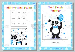 绘画插图,谜题游戏,数学,矢量,团体性运动,数学符号,可爱的,数,熊,想法
