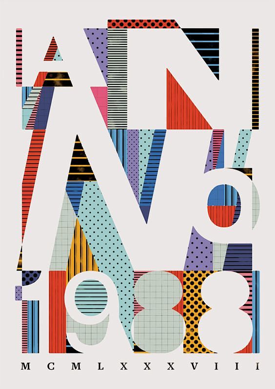 酷图案海报#typography#80s...