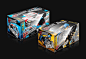 RC Car Packaging : Full branding for RC cars. New product graphics, color schemes, photo retouch, logo & packaging design for whole product line.