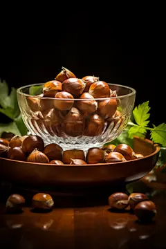 糖炒板栗板栗美食摄影图