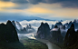 General 1400x875 nature landscape mountains river field China clouds mist sunrise