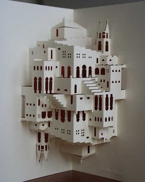 叹为观“纸”——纸雕建筑~ - 折纸的日...