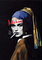 Keira Knightley, Interview Russia June/July 2012 + Girl with a Pearl Earring by Johannes Vermeer“ | mag + art” is a collage series by artist Eisen Bernard Bernardo that superimposes magazine covers on classic works of art.: 