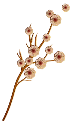 中国春节梅花传统中国风元素_PNG：