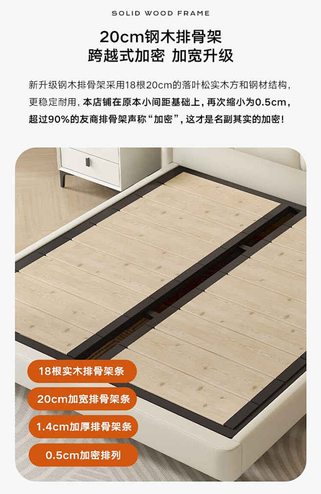 比卡茵（BIKAYIN） 床 真皮双人床...