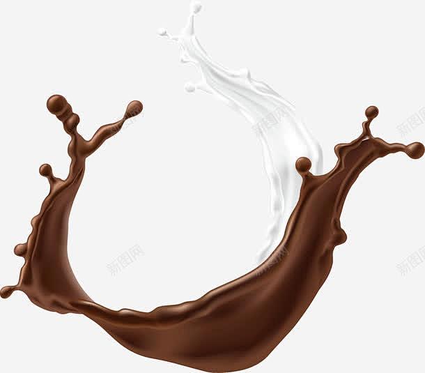 飞舞的牛奶巧克力高清素材 巧克力 液体 ...