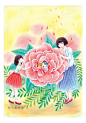 孔雀绿绿的家-插画家园—爱插画·爱生活