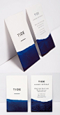 Elegant DIY Watercolour Dipped Business Card Design: 