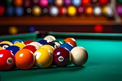 业余爱好打台球摄影图片