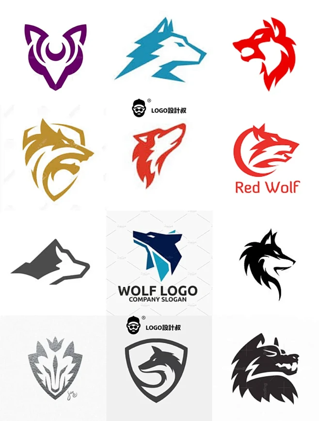 灵感采集96个狼元素动物图形logo设计分享 - 小红书-花瓣网