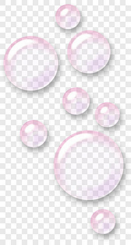 粉色泡泡漂浮元素PNG图片➤来自 PNG...