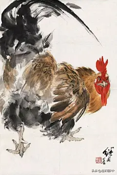 「一代宗师」刘继卣画《雄鸡》