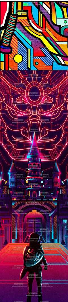 500张炫彩扁平风插画CG图片素材飒爽多彩平面几何人物平面海报-淘宝网