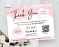 Thank You Card Business Template Small Business Thank You Card Template Editable Packaging Insert Note Thank You For Your Purchase card 1 image 1