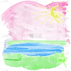 儿童,矢量,彩色图片,背景,纹理,绘画插图,文字,风景插画,水彩画,模仿
