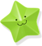 绿色的可爱星星图标 iconpng.com #采集大赛#