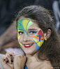 里约奥运Top10：面部彩绘 : 用彩绘的形式支持自己的国家是奥运赛场上常见的方式。