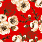 中国风复古可印刷中式布紋背景花卉花朵面料布料图案纹理矢量素材-淘宝网