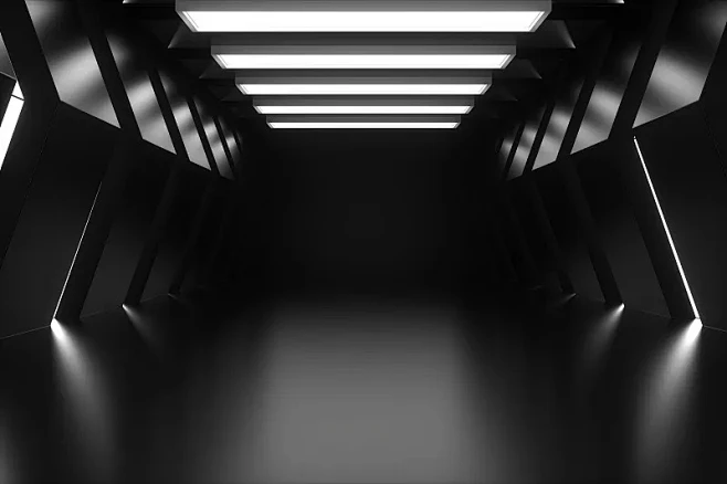 3D现代霓虹灯科技空间背景图片下载