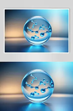 AI数字艺术医美液体泡泡分子3d医疗模型