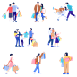 一家人购物人物套图